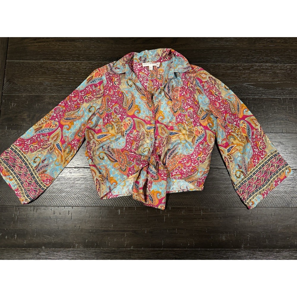 Chelsea & Theodore paisley blouse M